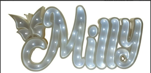 Nombres Iluminados 4 Letras 25 Cm - Polyfan Cartel Con Luces