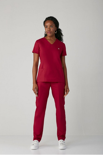 Scrub New Basic Feminino Marsala - Dra. Cherie