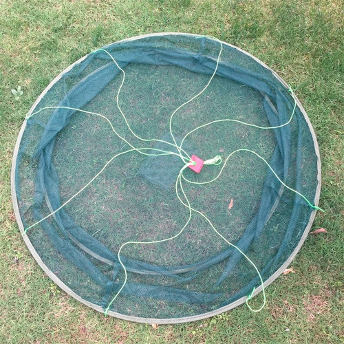 Red De Pesca Plegables Circulo. 80 Cms. Trampa. Envio Gratis
