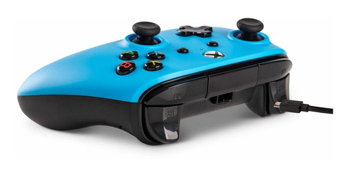 Imagen 2 de 3 de Joystick ACCO Brands PowerA Enhanced Wired Controller for Xbox One negro y azul