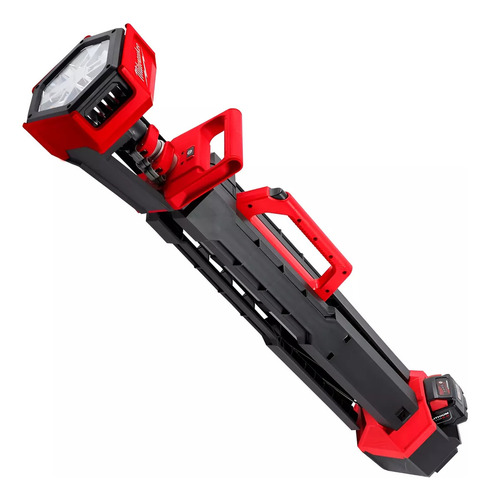 Torre Lampara Reflector Led Obra Trabajo Milwaukee 2130-059 Carcasa Rojo Luz Blanco Cálido