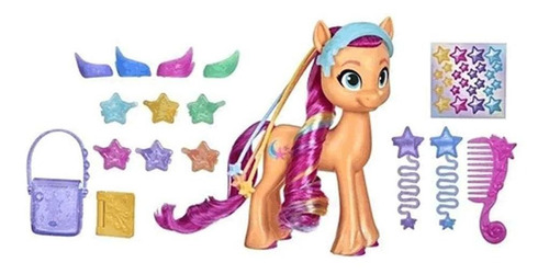 Brinquedo My Little Pony Princesa Petals Pop Star Arco Iris