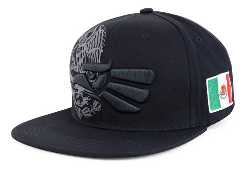 Hecho En Mexico Eagle 3d Bordado Flat Bill Snapback Cap, Ne.