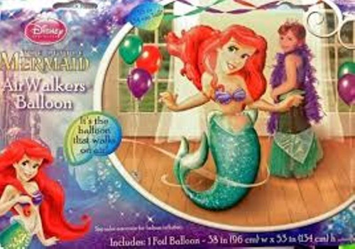 Sirenita Ariel Mermaid Globo Caminante Gigante Awk Fiesta De