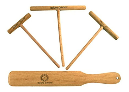 Adore Amore | 4piece Natural Beechwood Crepe Spreader Y Spat