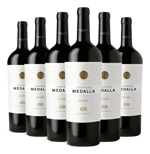 Vino Trapiche Medalla Malbec Caja X 6 X 750ml.