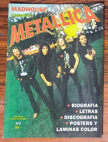 Madhouse Presenta Especial Metallica Mayo 1993 Poster Doble
