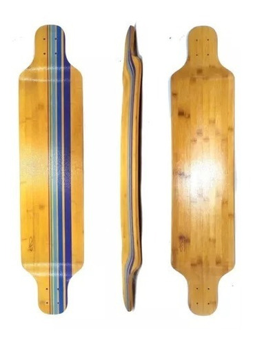 Shape Longboard Bambú E Maple Hudora 41  Com Lixa