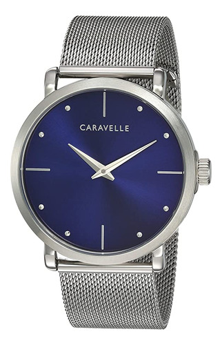 Caravelle Min/ Max Reloj De Cuarzo Para Hombre, Acero Inoxi.