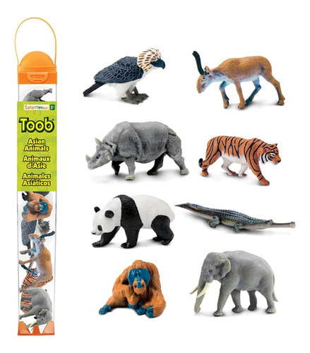 Tubo Coleccionable Animales Asiaticos Safari