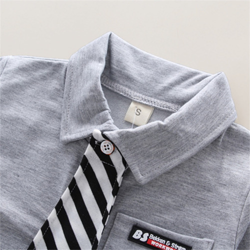 Conjunto Primavera De 2 Pcs Con Camisa Y Pantalón Para Bebé Gris 18-24 M