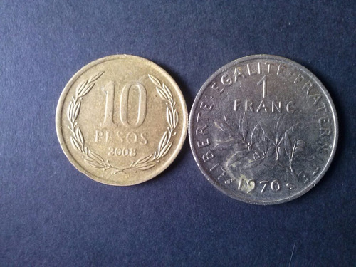 Moneda Francia 1 Franco Níquel 1970 (c35)