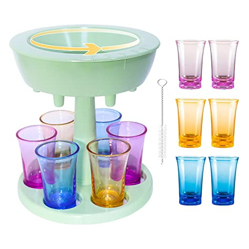 Dispensador De Chupitos Con 6 Vasos Y Soporte