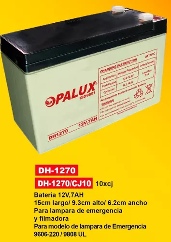 Batería Seca 12V 7AH DH-1270 OPALUX 