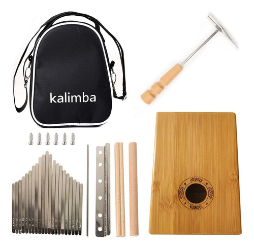 Kalimba Thumb Piano 17 Keys Kalimba Kit Diy Piano De De...