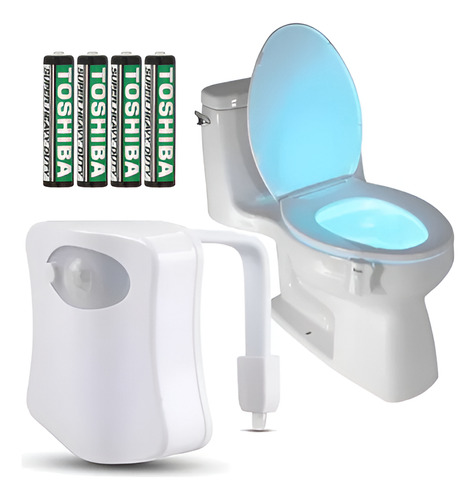 Luz Led Sensor Movimiento Multi Color Inodoro Water Baño