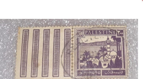 Estampilla Palestina Con Suplemento