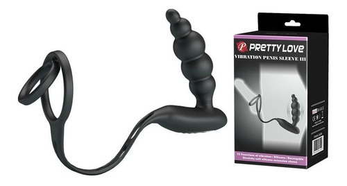 Plug Anal Vibratório Próstata Com Anel Peniano Escrotal