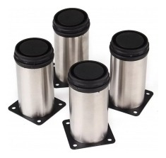 Imagen 4 de 4 de Pata De Acero Inoxidable 10cm Para Muebles O Camas