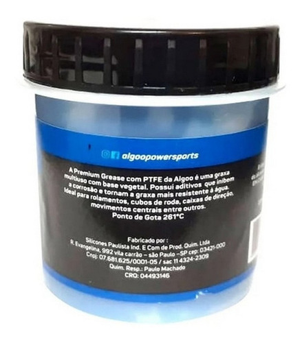 Imagem 3 de 3 de Graxa Algoo Premium Ptfe Multiuso 100g Cubo Cx Dir Central
