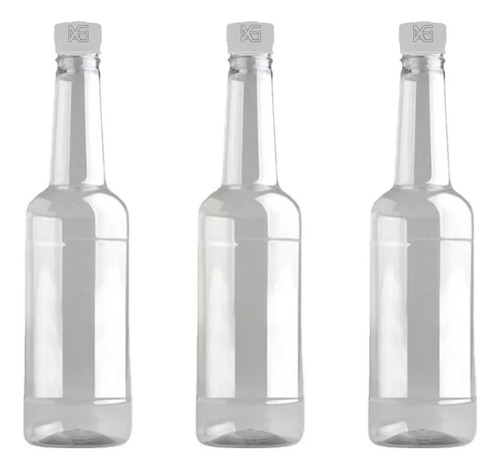 Botella Pet Licorera Plastico 500 Ml Con Tapa Seguridad X 15
