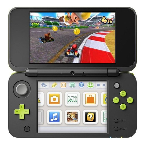 Nintendo 3DS New 2DS XL Mario Kart 7 Bundle cor  preto e verde-lima