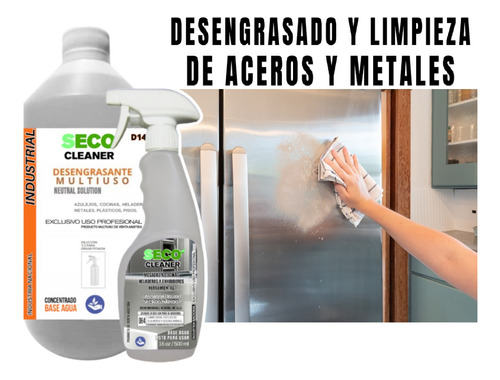 Kit Remocion De Grasas Metales Heladeras Cocinas Ascensores