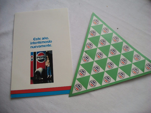 2tarjetas Carton Atencion Pepsicola De Años 1988-89 Y De1990