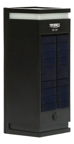 Aplique De Pared Solar Ip65, Diseño Contemporáneo Negro 1ud