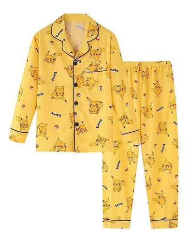 Pijama Pikachu Warm Fashion, Bonito Y Sencillo, Conjunto Inf