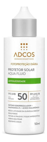 Protetor Solar Aqua Fluid Fps 50 Incolor 50 Ml Adcos