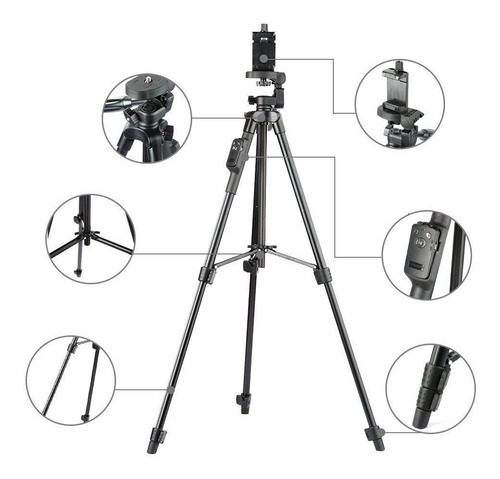 Imagen 5 de 7 de Trípode Soporte Para Celulares Y Camaras Control Bluetooth