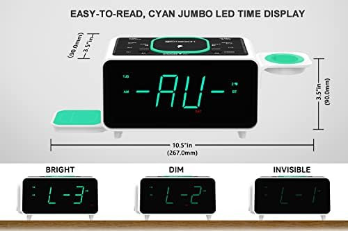 Emerson Radio Smartset Reloj Despertador Radio Fm Con Carga