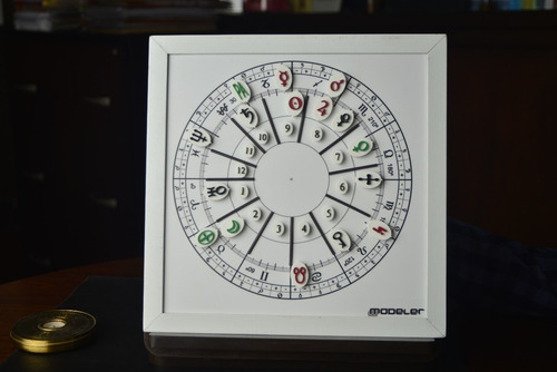 Imagen 5 de 10 de Pizarra Astrológica Magnética Modelo 2 + Piezas Imantadas