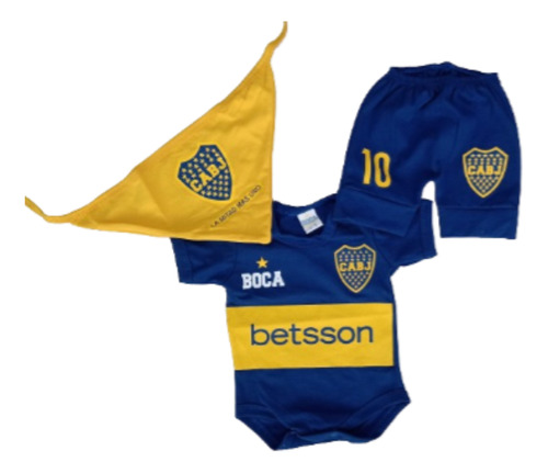 Ajuar Para Bebé Fútbol Boca Jr Bebe 