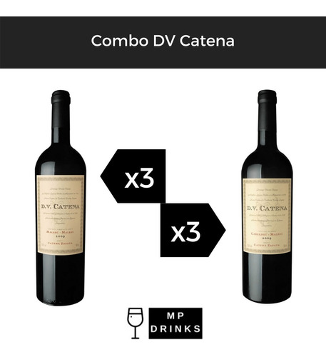 Combo Vinos Dv Catena Cabernet Malbec X 6 750 Ml Mp Drinks