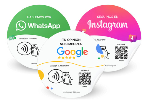 Sticker Bajo Vidrio - Calcomanias Google - Ig - Menú - Web