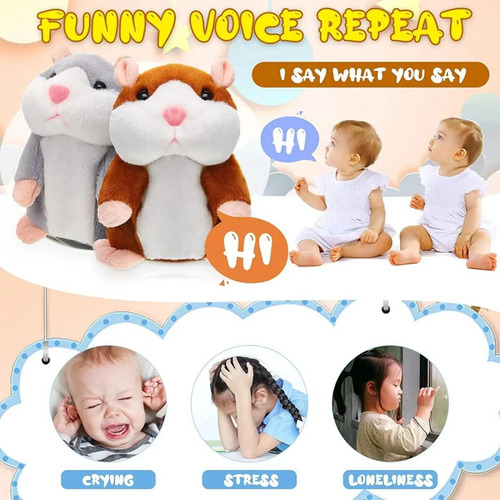 Divertido Juguete De Peluche Learn Imitate Talking Little Ha