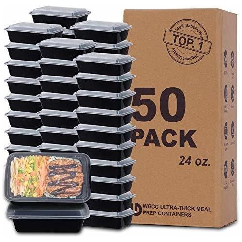 Meal Prep Containers  50 Pack Extrathick Food Storage C...