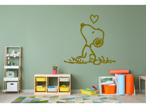 Vinil Decorativo Snoopy Corazón Pegatinas Infantil