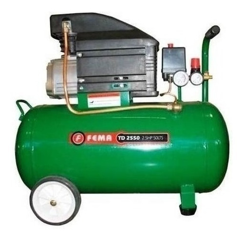 Compresor de aire eléctrico Fema 69370208-5 50L 2.5hp 220V verde