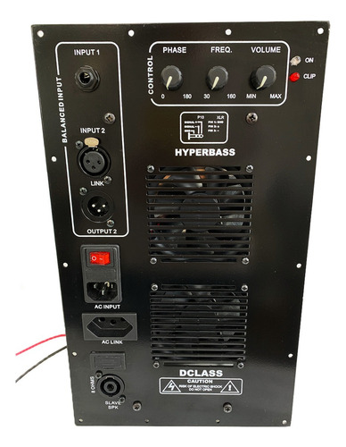 Amplificador Ativador P/ Caixas Sub Graves 1000 Watts Rms Cor Preto