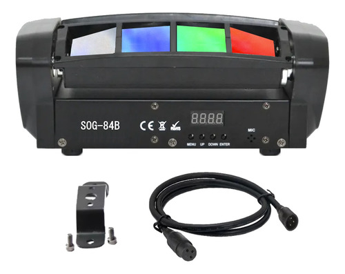 Moving Mini Spider Beam 8 Leds 5w Rgbw Dmx Sog 84b