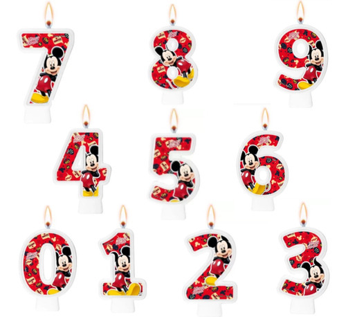 Vela Numeral Mickey Mouse Numero 2