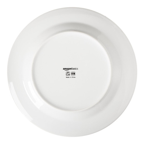 Set Vajilla Amazon Basics 18 Piezas Blancas