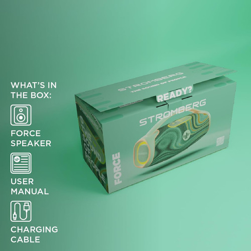 Stromberg Altavoz Bluetooth Portátil De Force, Potencia De 9