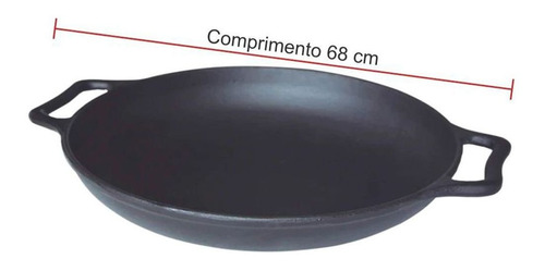 Frigideira Paella De Ferro Fundido Sem Tampa - Diametro 60cm