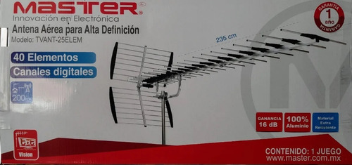 Imagen 3 de 3 de Antena Alta Definición Zonas Difícil Recepción 40 Elementos