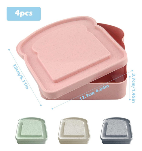 Contenedor De Caja Sándwich Recipientes De Sándwich 4