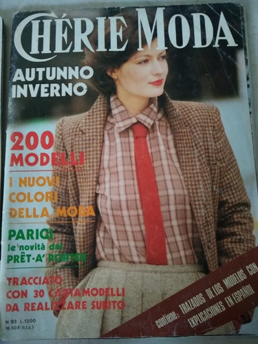 Revista C/u Cherie Otoño Invierno 1978/9 Moldes Coleccion (Usado)